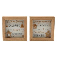 Add a dash of sweetness to your home with our adorable gingerbread wooden plaque