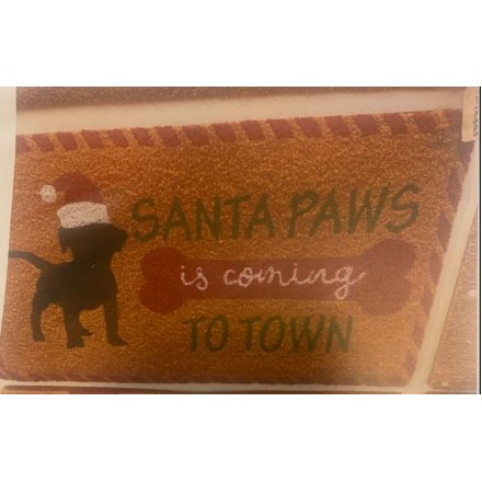 Santa Paws Doormat , 60cm