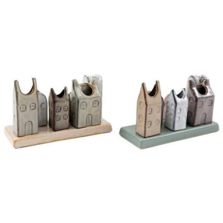 Set of 6 Mounted Bud House Vases, 19cm