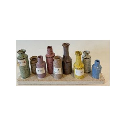 9PC Mounted Pot Vases, 30cm 