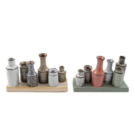 19cm Plaque Mount Pot Vases