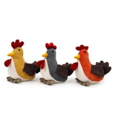 Add a touch of rural charm to your decor with this chicken-shaped door stop. Keep your doors open in style.