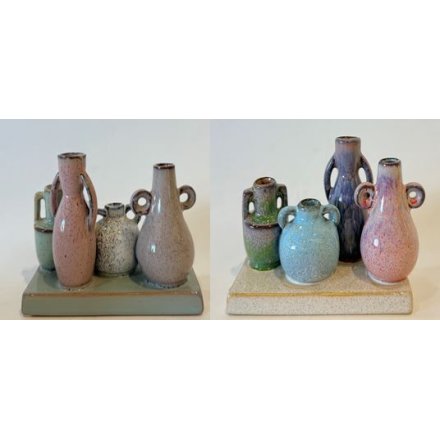 2/A 4pc Mini Urns On Plaque