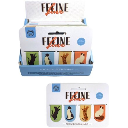 Feline Fine Cats Magnetic Bookmark, 8cm 