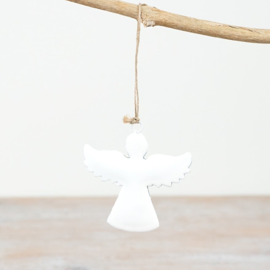 White Metal Angel Hanger 11cm