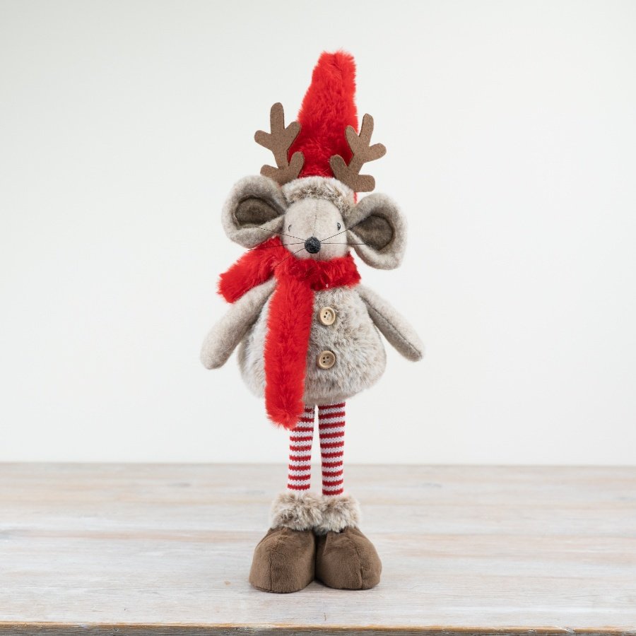 Add some festive fun to your home with our Standing Red Mouse 