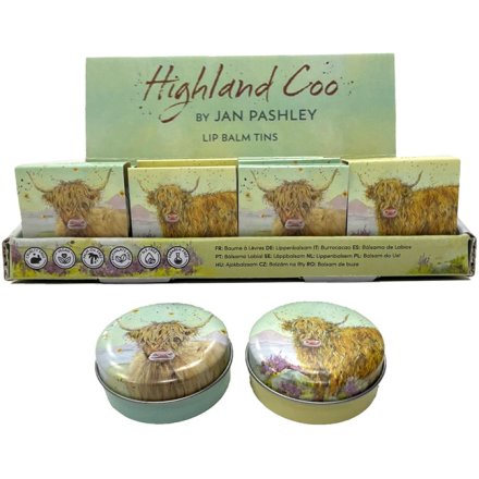 Jan Pashley Highland Coo Lip Balm in a Tin
