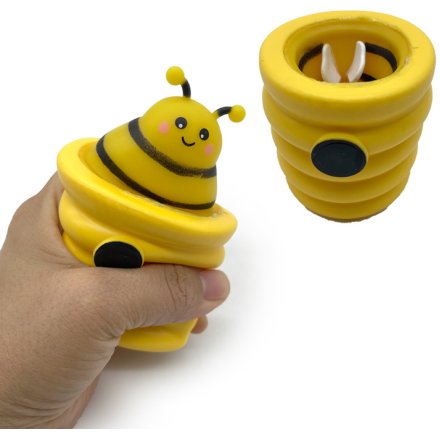 Squeezy Bee & Beehive Pop Out, 6cm 