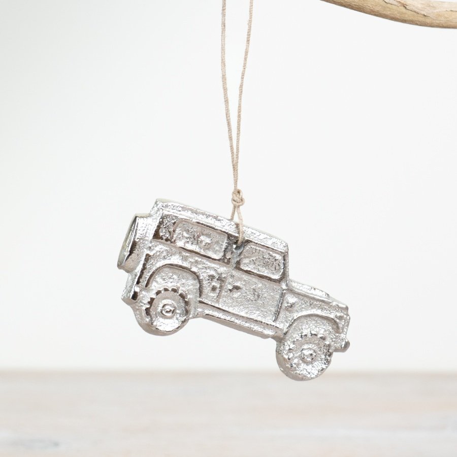 Silver Jeep Hanger, 11cm