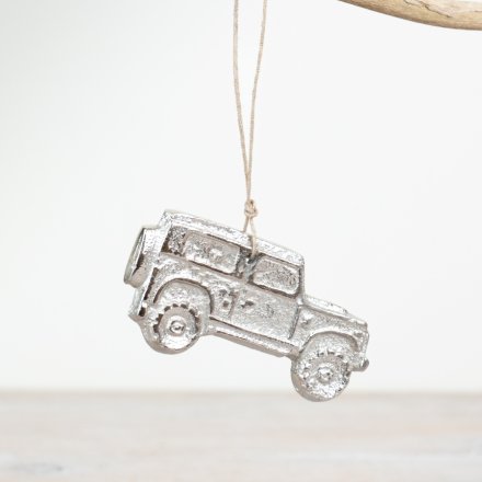 Hanging Jeep Aluminium Deco, 11cm 