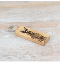 Effortlessly open bottles and cans with our new wooden opener 