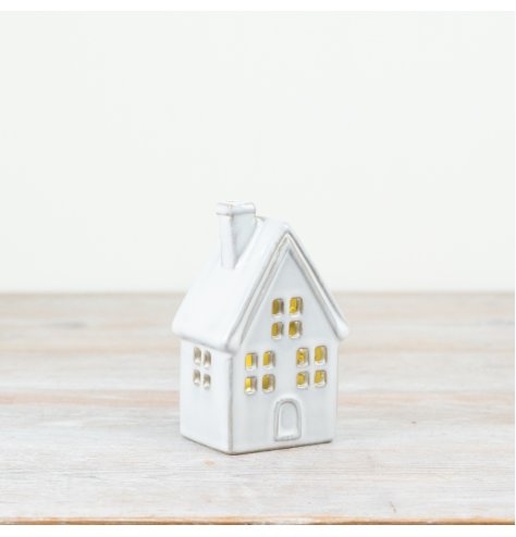 Light Up Porcelain House, 16cm