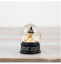 rabbit witch with pumpkin water globe 