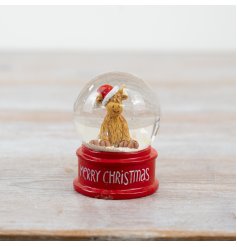 Xmas Cow Water Globe, 6cm 