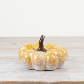 Add a touch of charm with our trendy porcelain Pumpkin for your seasonal decor.