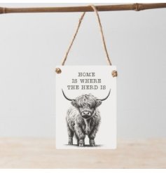 Elevate your decor with this metal sign, adding a touch of playful charm to any space.