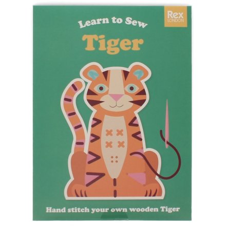 tiger shaped learn to stitch sewing kit