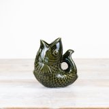Bring some aquatic charm to your home with our dark green fish jug. 