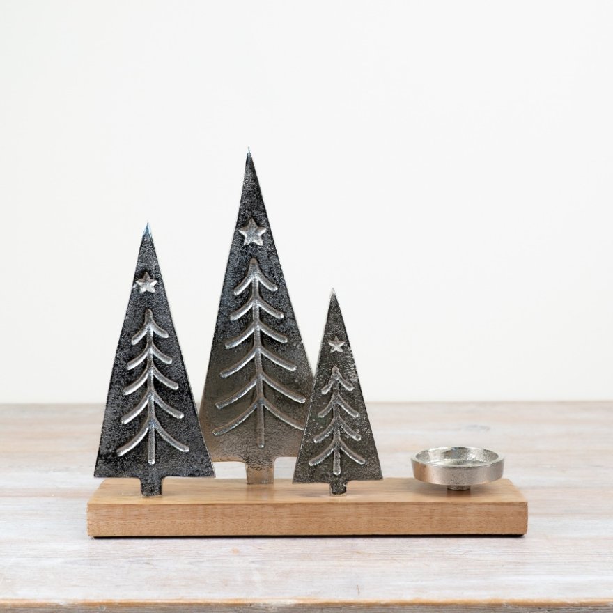 30cm Metal Christmas Tree On Base