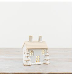 LED House w/Gold Details 12cm