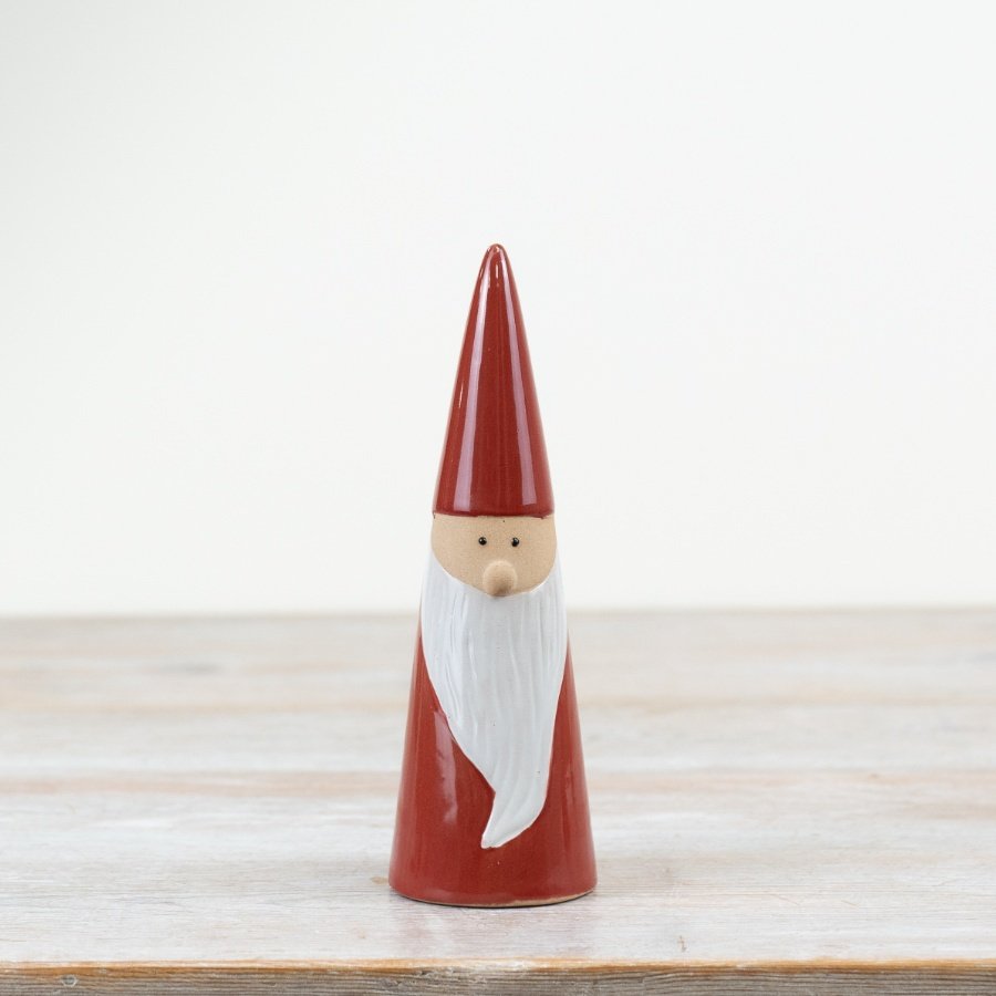 Introduce a touch of Nordic tradition to the home this holiday season with our charming red stoneware gonk ornament