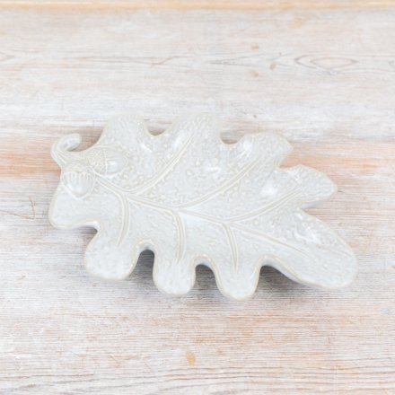 Leaf Design Trinket Plate, 21.5cm 