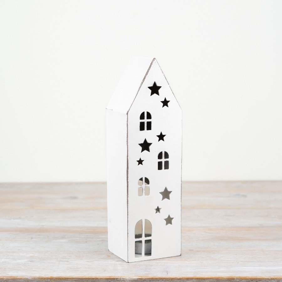 White Tall Candle House Holder, 37.5cm