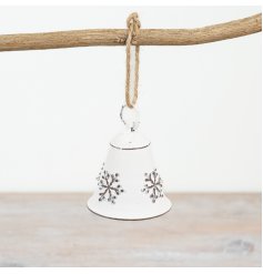 Metal Snowflake Bell, 6.5cm
