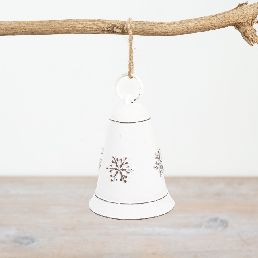 White Snowflake Bell, 10.5cm