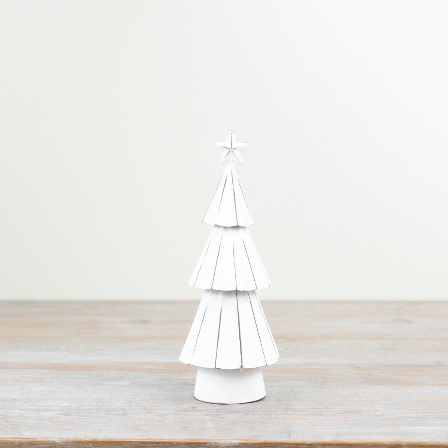 White Xmas Tree Deco, 23.5cm