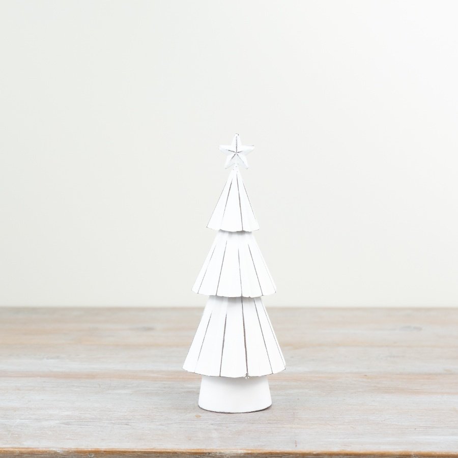 White Xmas Tree Deco, 23.5cm 