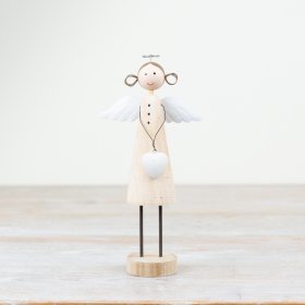 Enhance your decor with our exquisitely made Angel figurine, hand-crafted from the finest wood.