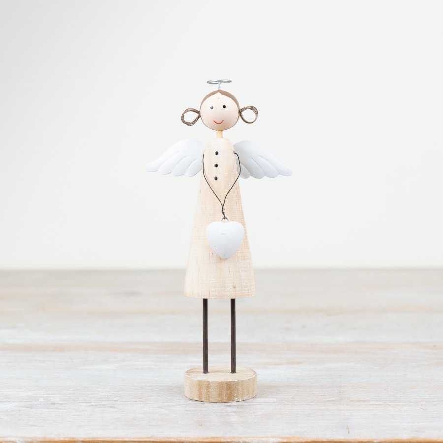 Enhance your decor with our exquisitely made Angel figurine, hand-crafted from the finest wood.