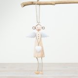 Wood Angel Hanger, 18cm 
