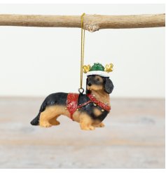 Introducing our charming Christmas dachshund hanger