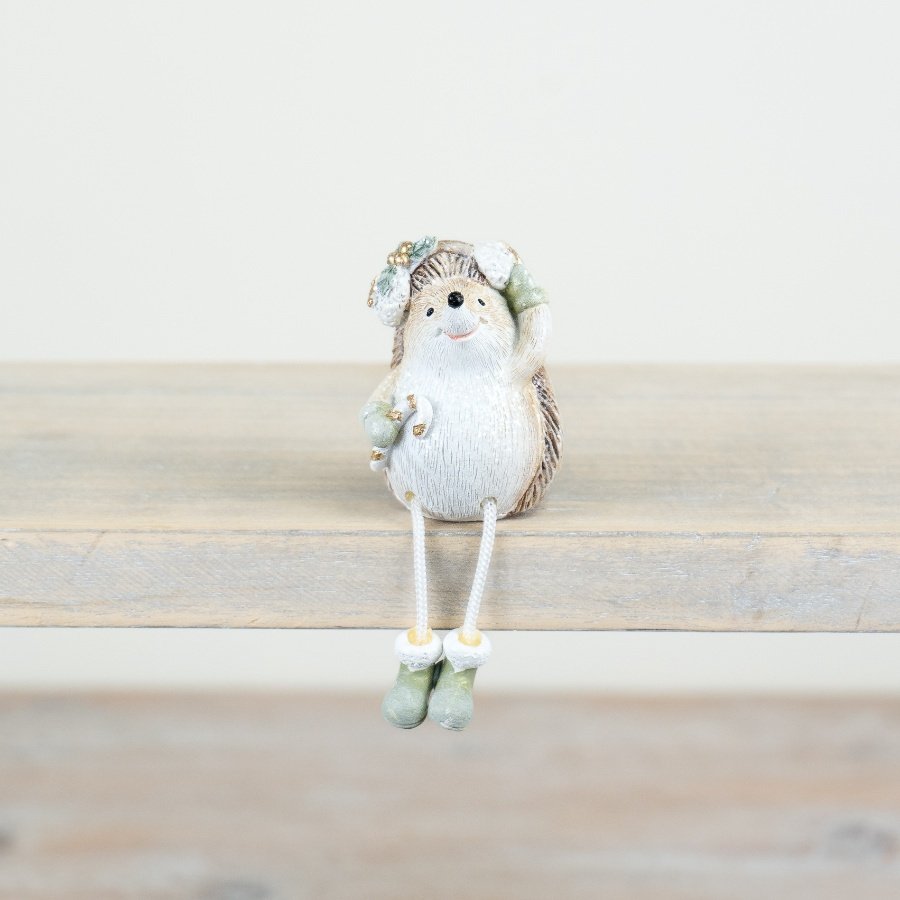 Festive Hedgehog Shelf Sitter