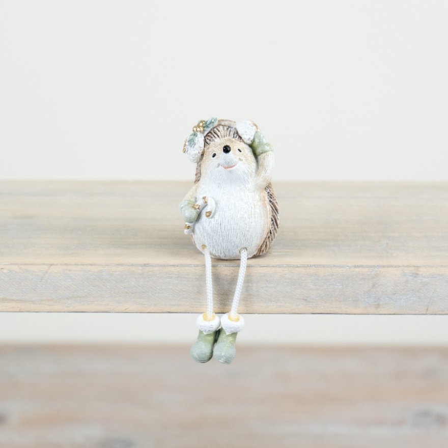 Festive Hedgehog Shelf Sitter