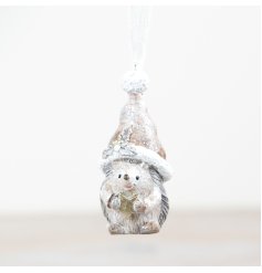 Gold Glitter Hedgehog Hanger, 7cm