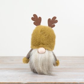 A charming woodland inspired gonk decoration in plush fabric with faux fur details. 