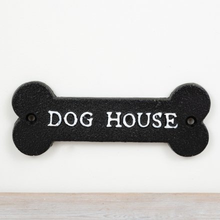 "Dog House" Cast Iron Sign 15cm
