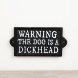 Add a cheeky touch to your home or garden with this fun dog sign 