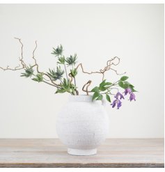 Enhance your home with our exquisite White Terracotta Vase, adding a charming touch of rustic elegance.