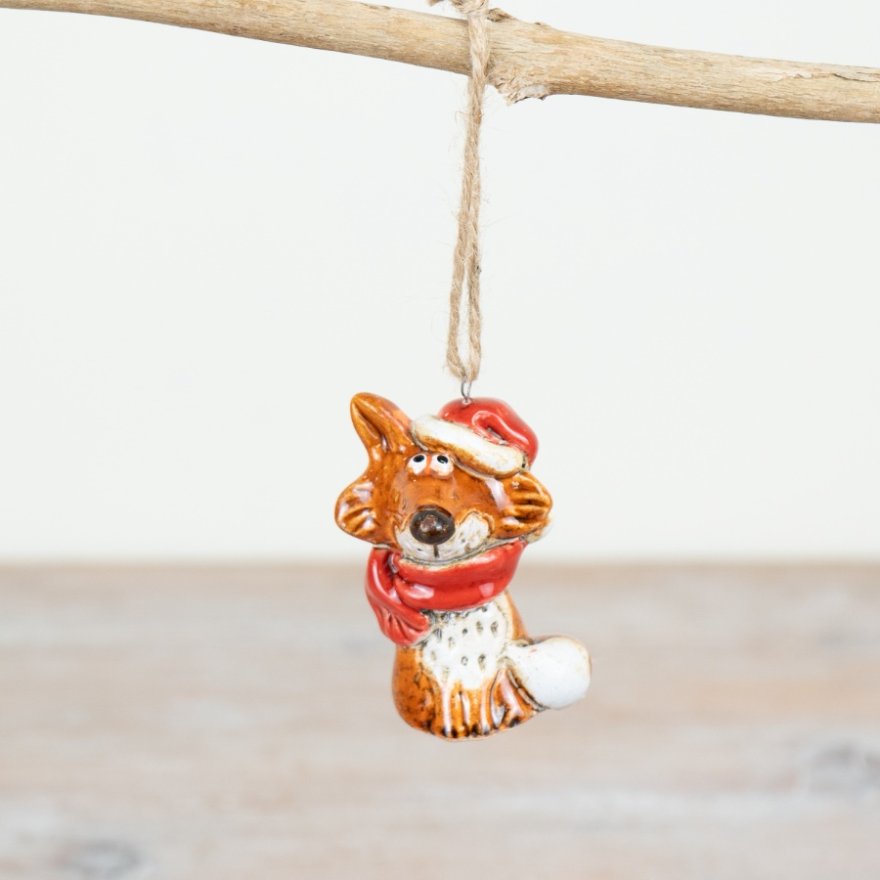 Festive Fox Hanger, 7cm