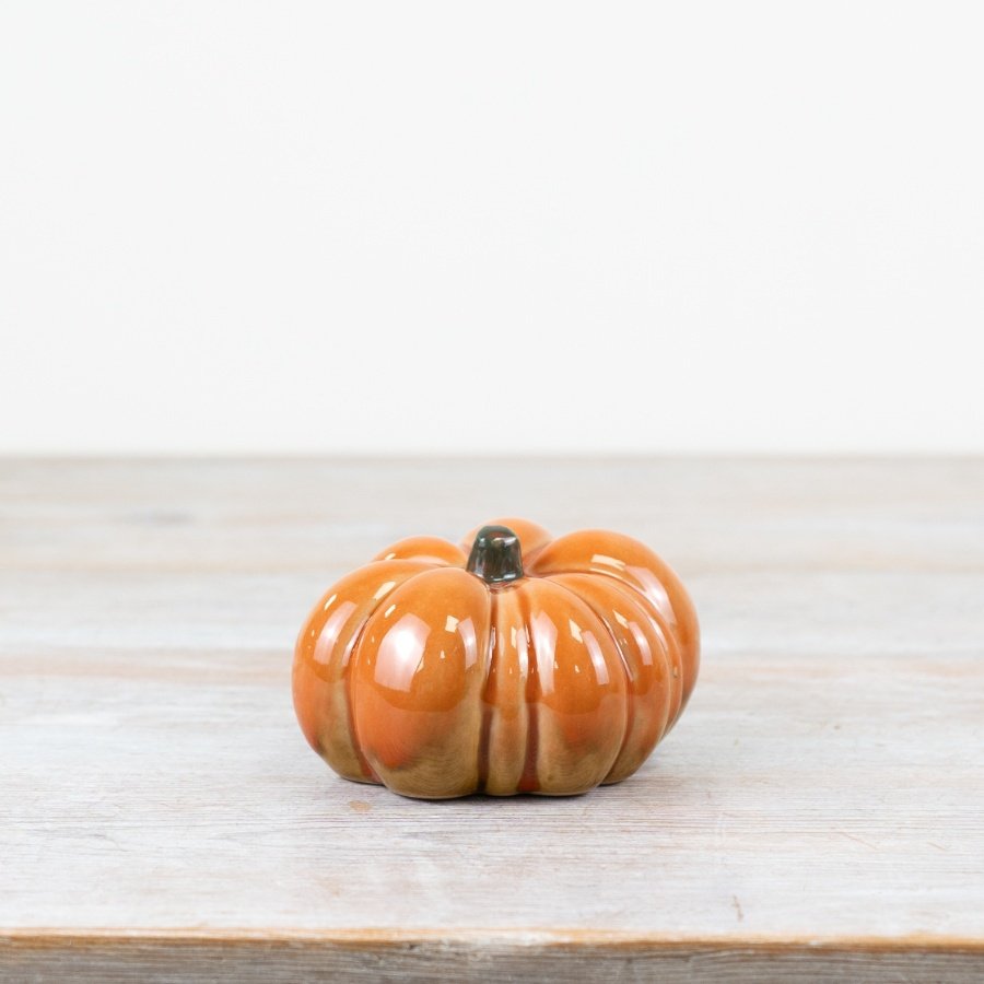 Pumpkin Glazed Deco, 10.2cm