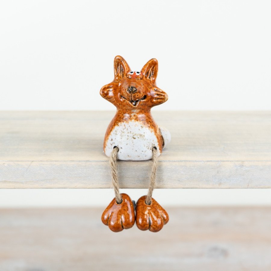 Fox Shelf Sitter Ornament, 8.8cm