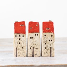 3/a Rustic LED Houses 18cm