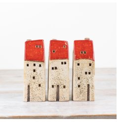 3/a Red Rustic LED Houses