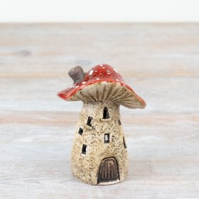 Light Up Mushroom House Deco, 11.7cm 