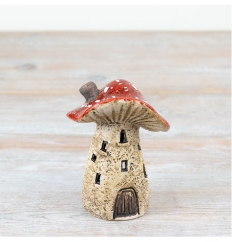 LED Mushroom House Deco, 11.7cm 