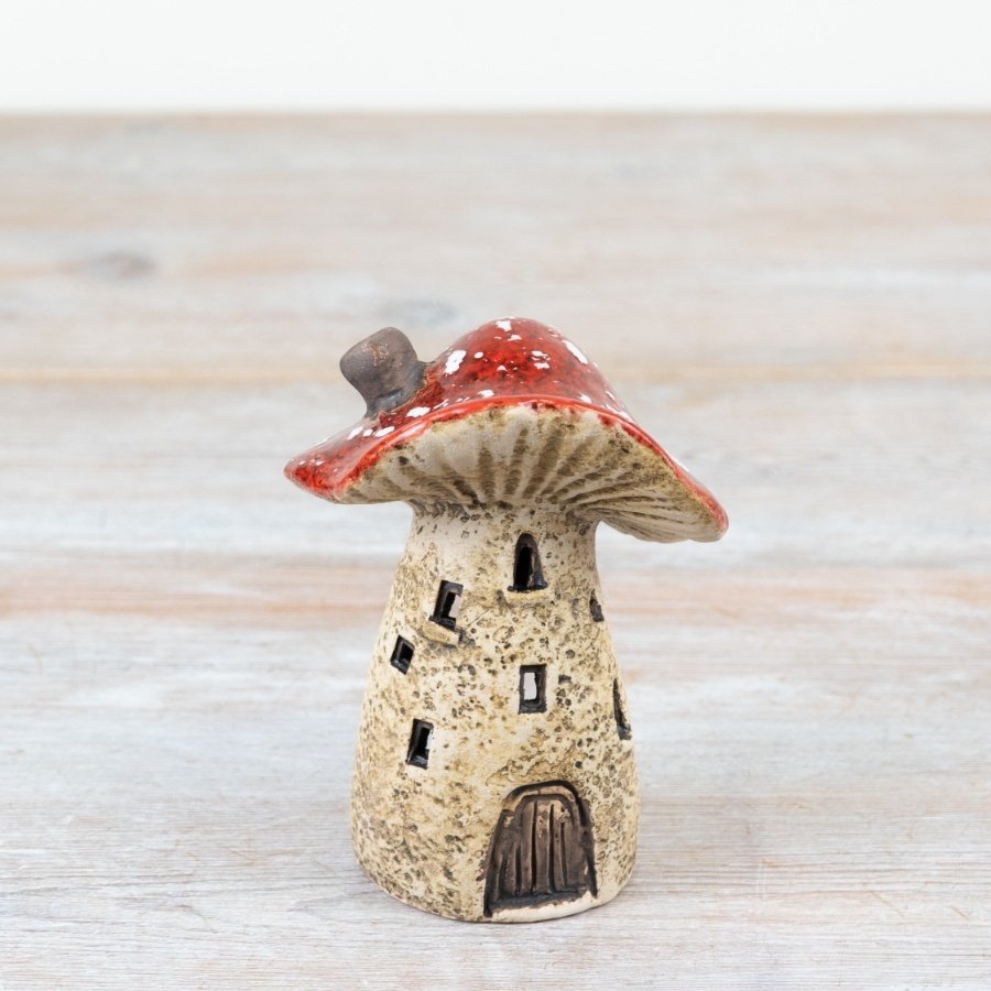 Light Up Mushroom House Deco, 11.7cm 